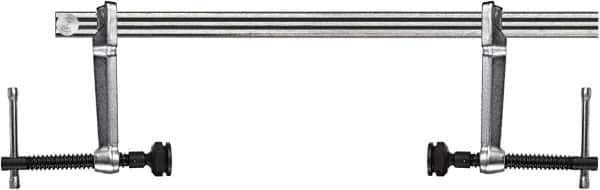 Bessey - 118" Capacity, 5-1/2" Throat Depth Steel (Profiled Rail) Bar Clamp - 2,000 Lb Clamping Pressure, 130" OAL - Industrial Tool & Supply