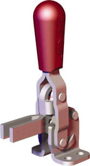 De-Sta-Co - 200 Lb Holding Capacity, Vertical Handle, Manual Hold Down Toggle Clamp - 65° Handle Movement, 105° Bar Opening, U-Bar, Flanged Base, Carbon Steel - Industrial Tool & Supply