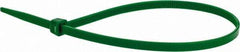 Value Collection - 11" Long Green Nylon Standard Cable Tie - 50 Lb Tensile Strength, 81mm Max Bundle Diam - Industrial Tool & Supply
