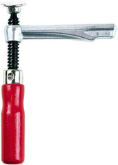 Bessey - 1,450 Lb Clamping Pressure, Steel, Straight Handle, SLV Bar & Pipe Clamping Arm - 4-3/4" Throat Depth - Industrial Tool & Supply