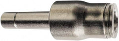 Legris - 1/4" Outside Diam, Nickel Plated Brass Push-to-Connect Tube Plug-In Adapter - 435 Max psi, Tube to Stem Connection, FKM O-Ring - Industrial Tool & Supply