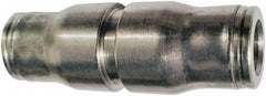 Legris - 10mm Outside Diam, Nickel Plated Brass Push-to-Connect Tube Union - 435 Max psi, Tube to Tube Connection, FKM O-Ring - Industrial Tool & Supply