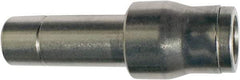 Legris - 6 x 8mm Outside Diam, Nickel Plated Brass Push-to-Connect Tube Plug-In Reducer - 435 Max psi, Tube to Stem Connection, FKM O-Ring - Industrial Tool & Supply