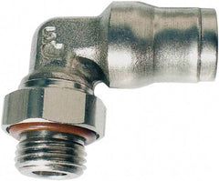 Legris - 10mm Outside Diam, 1/4 BSPP, Nickel Plated Brass Push-to-Connect Tube Male Elbow - 435 Max psi, Tube to Male BSPP Connection, FKM O-Ring - Industrial Tool & Supply