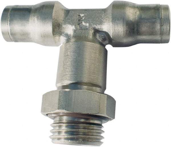 Legris - 8mm Outside Diam, 1/4 BSPP, Nickel Plated Brass Push-to-Connect Tube Male Branch Tee - 435 Max psi, Tube to Male BSPP Connection, FKM O-Ring - Industrial Tool & Supply