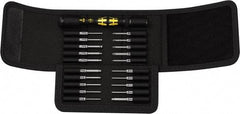 Wera - 20 Piece Hex, Pentalobe, Phillips, Torx, TorxPlus & Slotted Screwdriver Set - Blade Sizes: Width mm 1.5, 2 & 3, Bit Sizes: Hex mm 1.5 & 2, Philips #0 to #1, Torx T1, T2, T3, T4, T5, T6, IP1, IP2, IP3, IP4 & Ts1 - Industrial Tool & Supply
