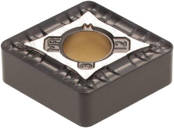 Kennametal - CNMG433 MR Grade KCM25 Carbide Turning Insert - TiN/MT/TiCN/Al2O3 Finish, 80° Diamond, 1/2" Inscr Circle, 3/16" Thick, 3/64" Corner Radius - Industrial Tool & Supply