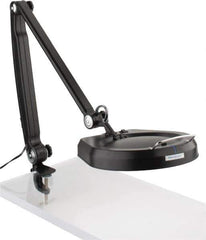 Value Collection - 50 Inch, Pivot, Clamp on, LED, Black, Magnifying Task Light - 7 Watt, 1.75x Magnification, 7 Inch Wide, 7 Inch Long - Industrial Tool & Supply