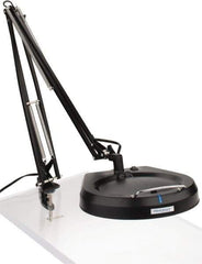Value Collection - 50 Inch, Swing Arm, Clamp on, Fluorescent, Black, Magnifying Task Light - 32 Watt, 1.75x Magnification, 7 Inch Wide, 7 Inch Long - Industrial Tool & Supply