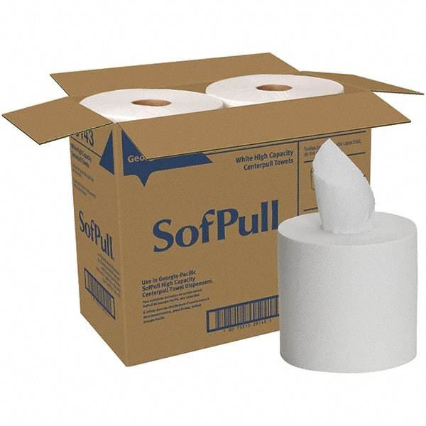 Georgia Pacific - Center Pull Roll of 1 Ply White Paper Towels - 7-3/4" Wide - Industrial Tool & Supply