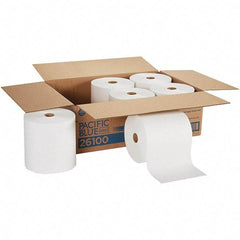 Georgia Pacific - Hard Roll of 1 Ply White Paper Towels - 7-7/8" Wide, 1,000' Roll Length - Industrial Tool & Supply