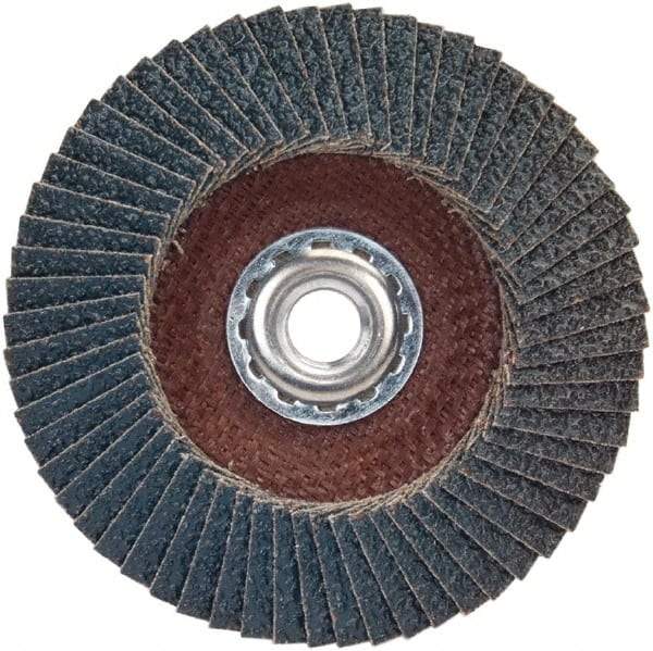 Norton - 60 Grit, 7" Disc Diam, 5/8-11 Center Hole, Type 29 Zirconia Alumina Flap Disc - 8,500 Max RPM, Plastic Backing, Arbor Attaching System, Coated - Industrial Tool & Supply