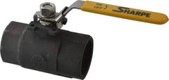 Sharpe Valves - 2" Pipe, Standard Port, Carbon Steel Steam Service Ball Valve - 1 Piece, Inline - One Way Flow, FNPT x FNPT Ends, Locking Lever Handle, 1,500 WOG, 250 WSP - Industrial Tool & Supply