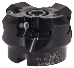 Kennametal - 2-1/2" Cut Diam, 3" Arbor Hole, 4.5mm Max Depth of Cut, 45° Indexable Chamfer & Angle Face Mill - 5 Inserts, HNGJ 535ANENLD Insert, Right Hand Cut, 5 Flutes, Through Coolant, Series KSHR - Industrial Tool & Supply