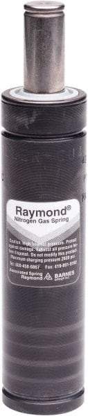 Associated Spring Raymond - M6 Fill Port, M6 Mt Hole, 20mm Rod Diam, 37.9mm Diam, 32mm Max Stroke, Black Nitrogen Gas Spring Cylinder - 135mm Body Length, 167mm OAL, 3,595 Lb Full Stroke Spring Force, 360 psi Initial Charge - Industrial Tool & Supply
