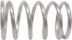Associated Spring Raymond - 37mm OD, 5mm Wire, 110mm Free Length, Compression Spring - 108.68 Lb Spring Rating, 1022.24 N Max Work Load, Stainless Steel - Industrial Tool & Supply