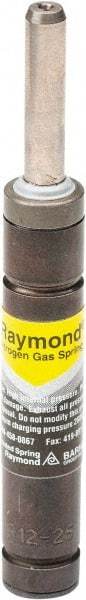 Associated Spring Raymond - 6mm Rod Diam, 12mm Diam, 63.5mm Max Stroke, Nitrogen Gas Spring Cylinder - 108.5mm Body Length, 172mm OAL, 164 Lb Full Stroke Spring Force, 290 psi Initial Charge - Industrial Tool & Supply