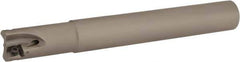 Iscar - 3/4" Cut Diam, 0.315" Max Depth of Cut, 3/4" Shank Diam, 6" OAL, Indexable Square Shoulder Helical End Mill - H490 AN.X 09 Inserts, Cylindrical Shank, 90° Lead Angle, Through Coolant, Series Helido - Industrial Tool & Supply