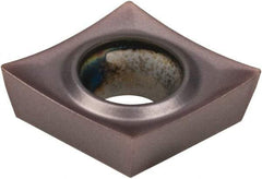 Kennametal - CPGT32.51 HP Grade KCU10 Carbide Turning Insert - AlTiN Finish, 80° Diamond, 3/8" Inscr Circle, 5/32" Thick, 1/64" Corner Radius - Industrial Tool & Supply