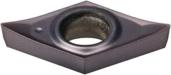 Kennametal - DCGT32.52 HP Grade KCU10 Carbide Turning Insert - AlTiN Finish, 55° Diamond, 3/8" Inscr Circle, 5/32" Thick, 1/32" Corner Radius - Industrial Tool & Supply