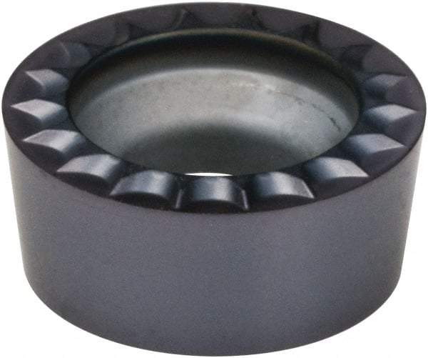 Kennametal - RCGH43 MP Grade KCS10 Carbide Turning Insert - AlTiN Finish, Round, 1/2" Inscr Circle, 3/16" Thick - Industrial Tool & Supply