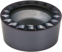 Kennametal - RCGH43 MP Grade KCS10 Carbide Turning Insert - AlTiN Finish, Round, 1/2" Inscr Circle, 3/16" Thick - Industrial Tool & Supply