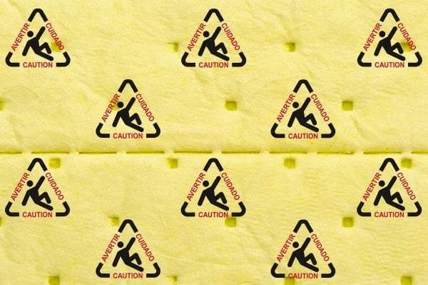 Brady SPC Sorbents - 20 Gal Capacity per Package, Chemical/Hazmat Roll - 150' Long x 15" Wide, Yellow, Polypropylene - Industrial Tool & Supply