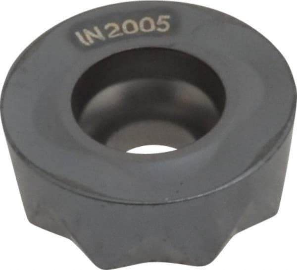 Ingersoll Cutting Tools - RCLB120500 VL Grade IN2005 Carbide Milling Insert - TiAlN Finish, 0.191" Thick, 1/2" Inscribed Circle, 1/4" Corner Radius - Industrial Tool & Supply