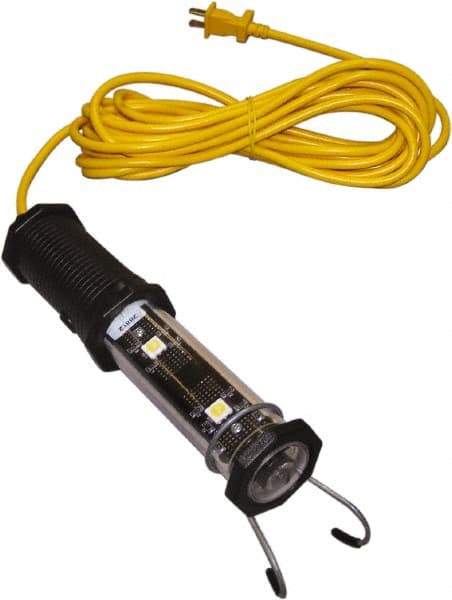 Made in USA - 120 VAC, 4 Watt, Electric, LED Portable Handheld Work Light - 25' Cord, 1 Head - Industrial Tool & Supply