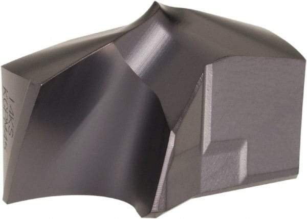 Kennametal - Series KSEM Plus, 1-1/32" Diam Grade KCPM45 140° Replaceable Drill Tip - Carbide, TiAlN Finish, 6 Seat Size - Industrial Tool & Supply