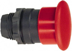 Schneider Electric - 22mm Mount Hole, Extended Mushroom Head, Pushbutton Switch Only - Round, Red Pushbutton, Nonilluminated, Momentary (MO) - Industrial Tool & Supply