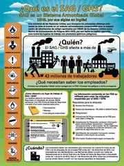NMC - GHS General Safety & Accident Prevention Training Kit - Spanish, 18" Wide x 24" High, Blue Background - Industrial Tool & Supply