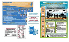 NMC - GHS General Safety & Accident Prevention Training Kit - Spanish, 18" Wide x 24" High, White Background, Includes What is GHS Poster, GHS Pictogram, Booklets, Wallet Cards - Industrial Tool & Supply