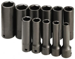 SK - 10 Piece 1/2" & 3/4" Drive Deep Well Impact Socket Set - Industrial Tool & Supply