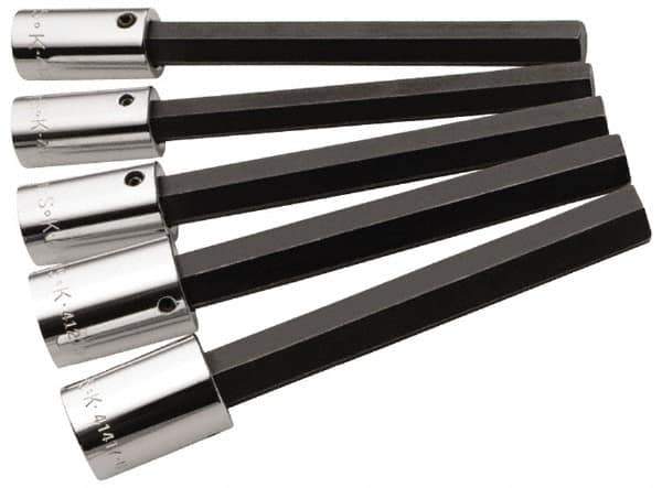 SK - 5 Piece 1/2" Drive Inch Hex Bit Socket Set - 5/16 to 5/8" Hex - Industrial Tool & Supply