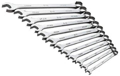 SK - 13 Piece, 8 to 19mm, 12 Point, Combination Wrench Set - Metric System of Measurement, Chrome Finish, Comes in Roll - Industrial Tool & Supply