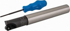 Kennametal - 1-1/4" Cutting Diam, 1-1/4" Shank Diam, Straight Shank Indexable Copy End Mill - 2 Inserts, XDLT1205 Insert, C7792VXD12CA1.25Z02R3 Toolholder - Industrial Tool & Supply