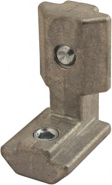80/20 Inc. - 21mm Wide, Open Shelving Inside to Outside Hidden Corner Connector - Zinc, Clear Finish, 30mm Long, Use with 30/40 Series - Industrial Tool & Supply