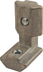80/20 Inc. - 21mm Wide, Open Shelving Inside to Outside Hidden Corner Connector - Zinc, Clear Finish, 30mm Long, Use with 30/40 Series - Industrial Tool & Supply