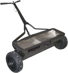 Meyer Products - 100 Lb Stainless Steel Walk Behind Drop Landscape Spreader - 13" Pneumatic Wheels - Industrial Tool & Supply