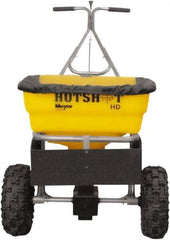 Meyer Products - 100 Lb Polypropylene Stainless Steel Walk Behind Broadcast Landscape Spreader - 13" Pneumatic Wheels - Industrial Tool & Supply