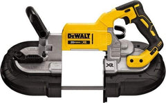 DeWALT - 20 Volt, 44-7/8" Blade, 490 SFPM Cordless Portable Bandsaw - 4-3/4" (Round) & 5" x 4-3/4" (Rectangle) Cutting Capacity, Lithium-Ion Battery Not Included - Industrial Tool & Supply