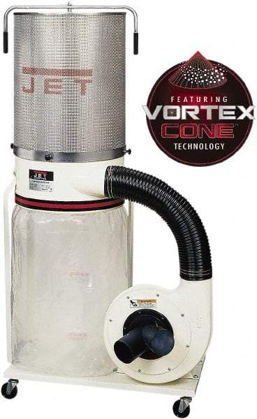 Jet - 2µm, Portable Dust Collector - 1,200 CFM Air Flow - Industrial Tool & Supply