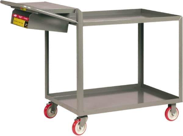 Little Giant - 1,200 Lb Capacity, 24" Wide x 64" Long x 40" High Shelf Cart - 2 Shelf, Steel - Industrial Tool & Supply