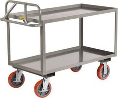 Little Giant - 3,600 Lb Capacity, 30" Wide x 53-1/2" Long x 42" High Shelf Cart - 2 Shelf, Steel - Industrial Tool & Supply