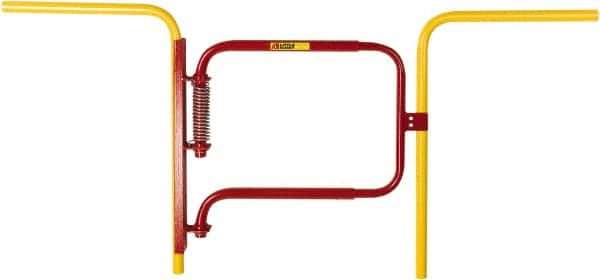 Little Giant - Stainless Steel & Powder Coated Steel Self Closing Rail Safety Gate - Fits 22-1/2 to 36" Clear Opening, 24" Wide x 24" Door Height, 18 Lb, Red - Industrial Tool & Supply