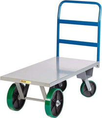 Little Giant - 4,000 Lb Capacity Steel Platform Truck - Steel Deck, 30" OAW, Polyurethane Casters - Industrial Tool & Supply