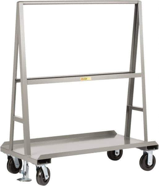 Little Giant - 2,000 Lb Capacity Steel A-Frame Truck - Steel Deck, 30" OAW, Phenolic Casters - Industrial Tool & Supply