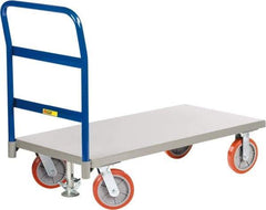 Little Giant - 3,600 Lb Capacity Steel Platform Truck - Steel Deck, 24" OAW, 36" Platform Length x 11" Platform Height, Polyurethane Casters - Industrial Tool & Supply