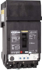 Square D - 100 Amp, 600 VAC, 3 Pole, Plug In Molded Case Circuit Breaker - Electronic Trip, Multiple Breaking Capacity Ratings, 14-3/0 AWG - Industrial Tool & Supply